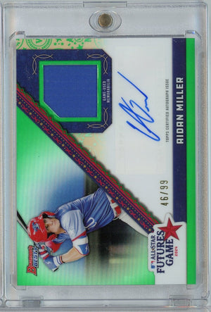 2024 Topps Bowmans Best Aidan Miller #FGRA-AM /99 Futures Game Relic Auto Rookie RC Baseball Card