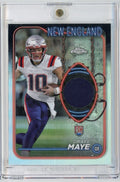 2024 Topps Chrome Rookie Relic Drake Maye #CRR-DM Player Worn Relic Rookie RC Football Card