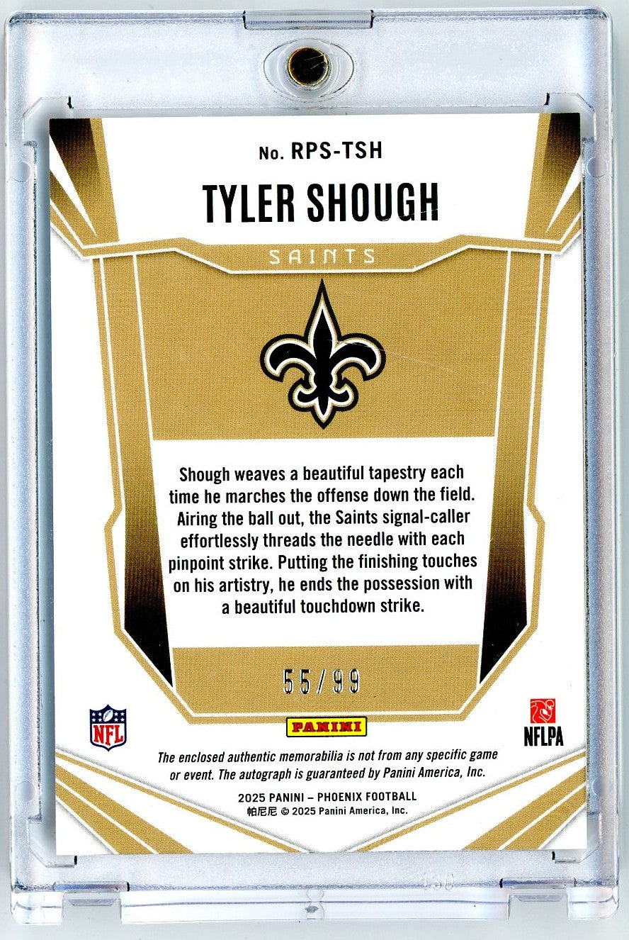 2025 Panini Phoenix Tyler Shough #RPSTSH /99 Red RPA Auto Rookie RC Football Card