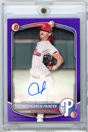 2025 Bowman Andrew Painter #BPAAP /250 Purple Autograph Rookie RC Baseball Card