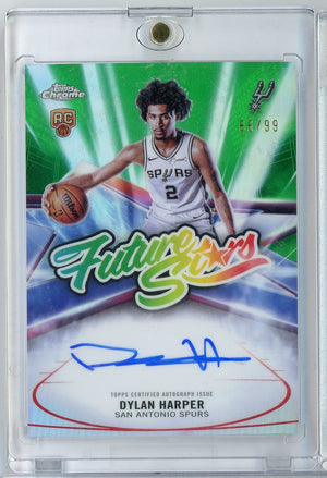 2025 Topps Chrome Future Stars Dylan Harper #FSDH /99 Auto Rookie RC Basketball Card