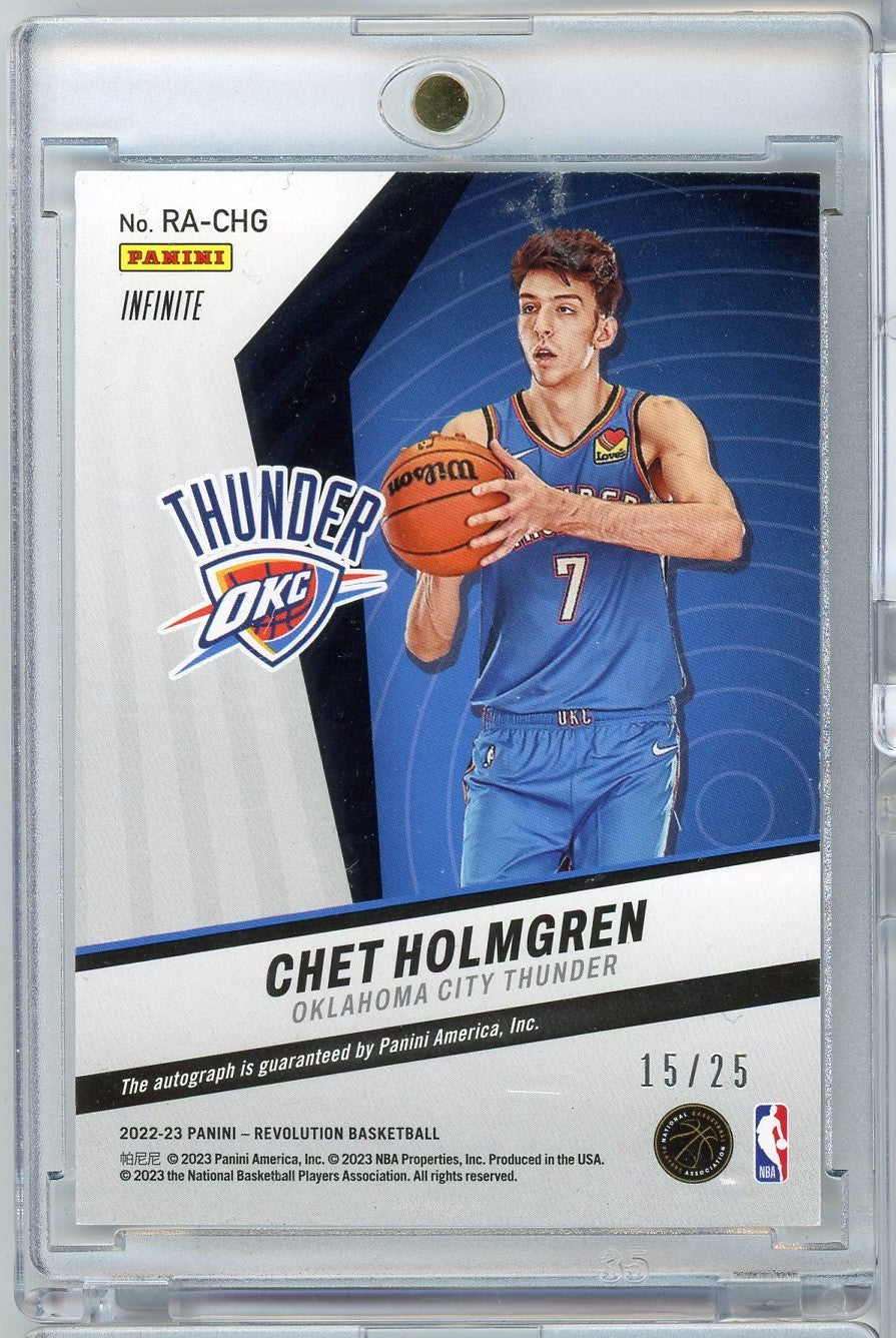 2022 Panini Revolution Chet Holmgren #RACHG /25 Infinite Auto Rookie RC Basketball Card