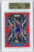 Graded 2021 Panini Prizm Cade Cunningham #282 Ruby Wave Rookie RC Basketball Card BGS 9.5 Gem Mint