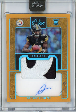 2022 Panini One George Pickens #134 /49 Rookie Patch Auto RPA Rookie RC Football Card