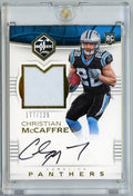 2017 Panini Limited Christian McCaffrey #107 /225 Rookie Patch Auto Rookie RC Football Card