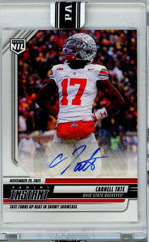 2025 Panini Instant Carnell Tate #CTC Auto /99 Ohio State Buckeyes Rookie RC Football Card