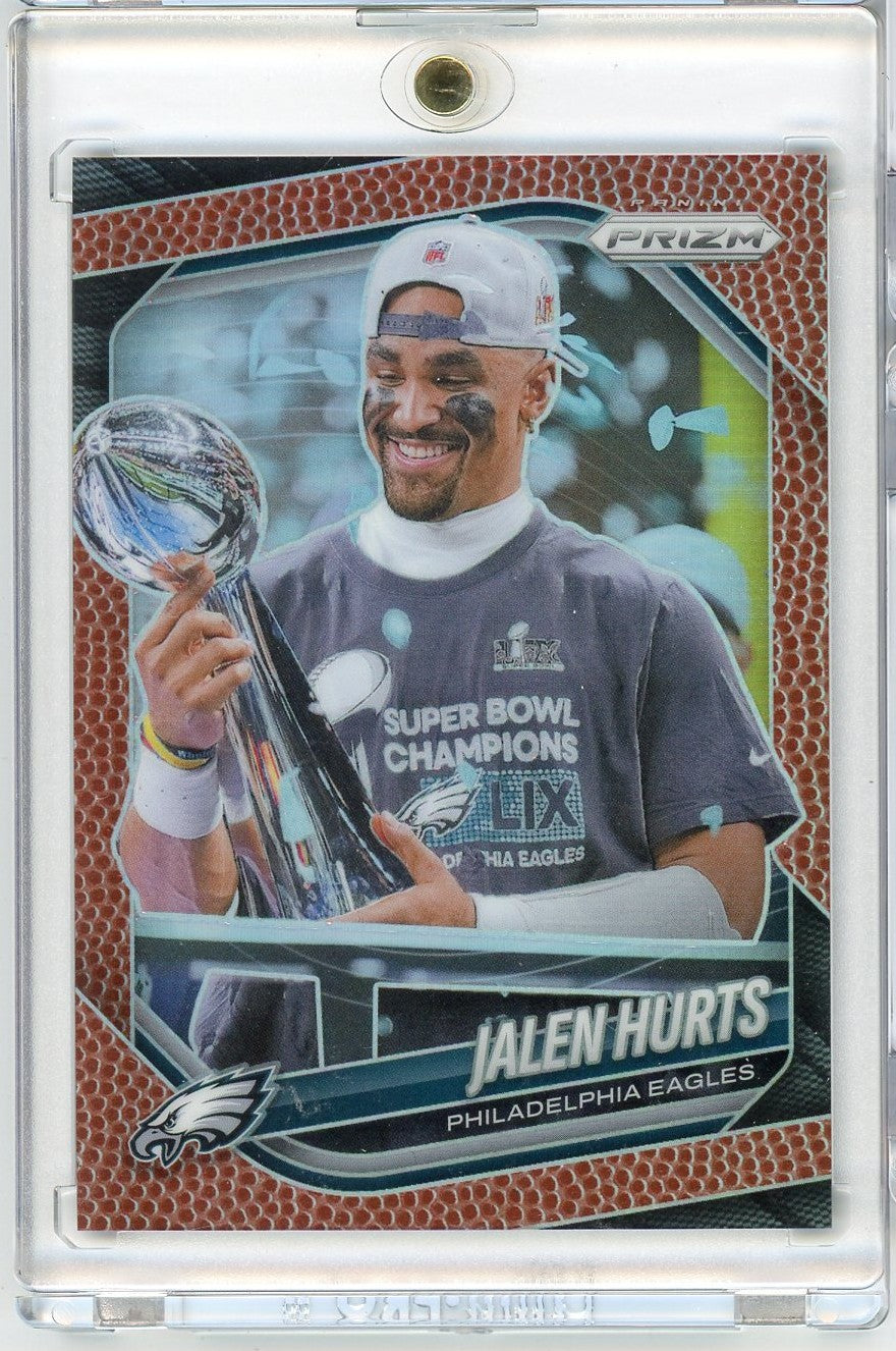 2025 Panini Prizm Jalen Hurts #228 /180 Pigskin Super Bowl MVP Football Card