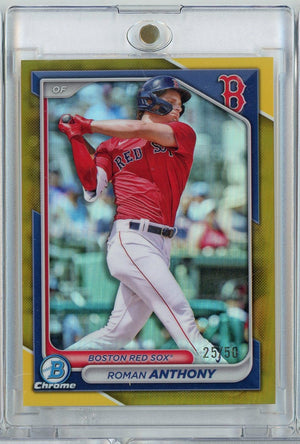 2024 Bowman Chrome Roman Anthony #BDC19 /50 Gold Refractor Boston Red Sox Rookie RC Baseball Card