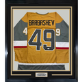 Framed Autographed/Signed Ivan Barbashev 35x39 Las Vegas Gold Hockey Jersey Beckett BAS COA