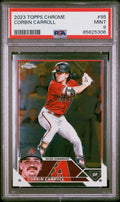 Graded 2023 Topps Chrome Corbin Carroll #95 Rookie RC Baseball Card PSA 9 Mint