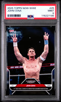 Graded 2025 Topps Now WWE John Cena #25 Wrestling Card PSA 9 Mint