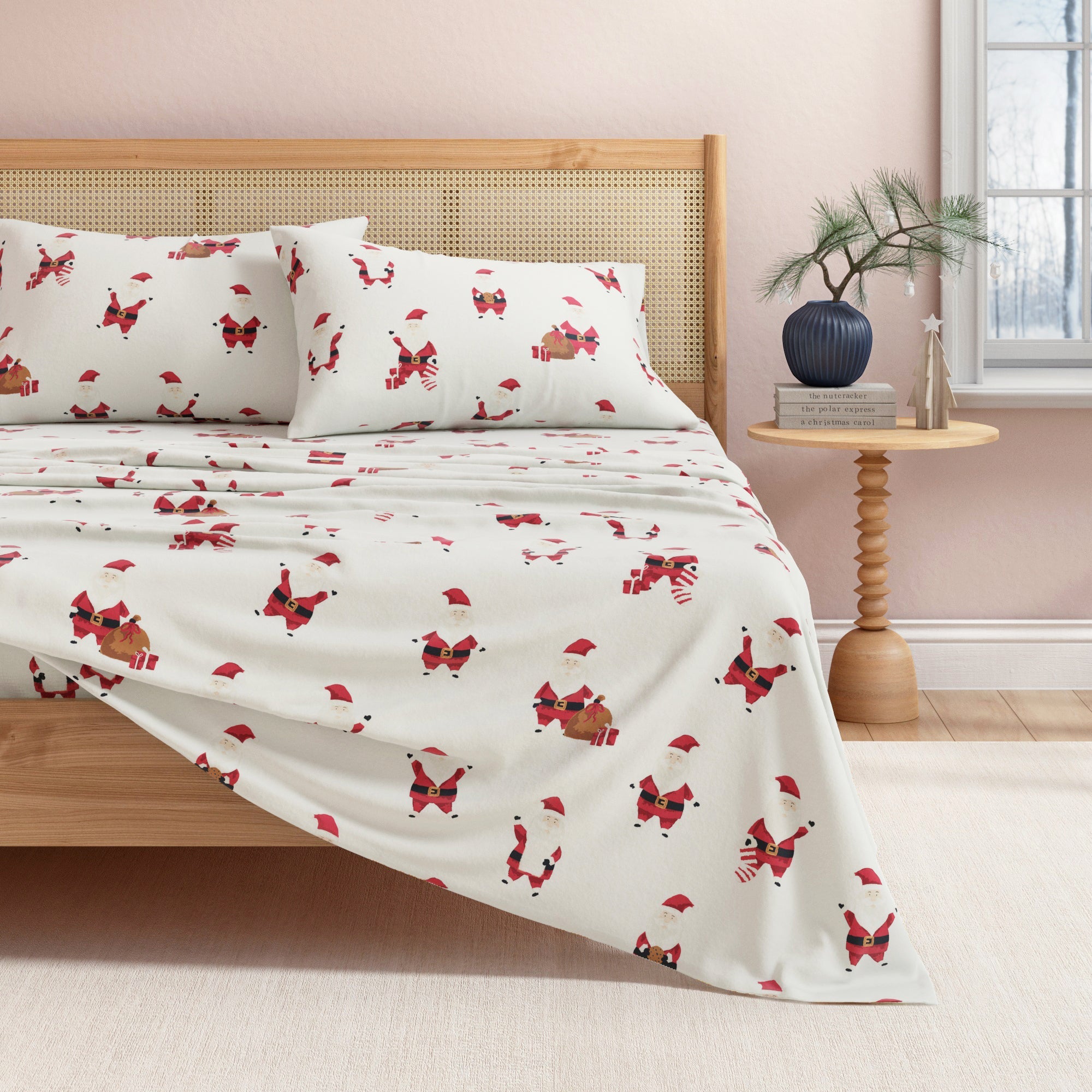 Turkish Cotton Christmas Flannel Sheet Set - Whittaker Collection