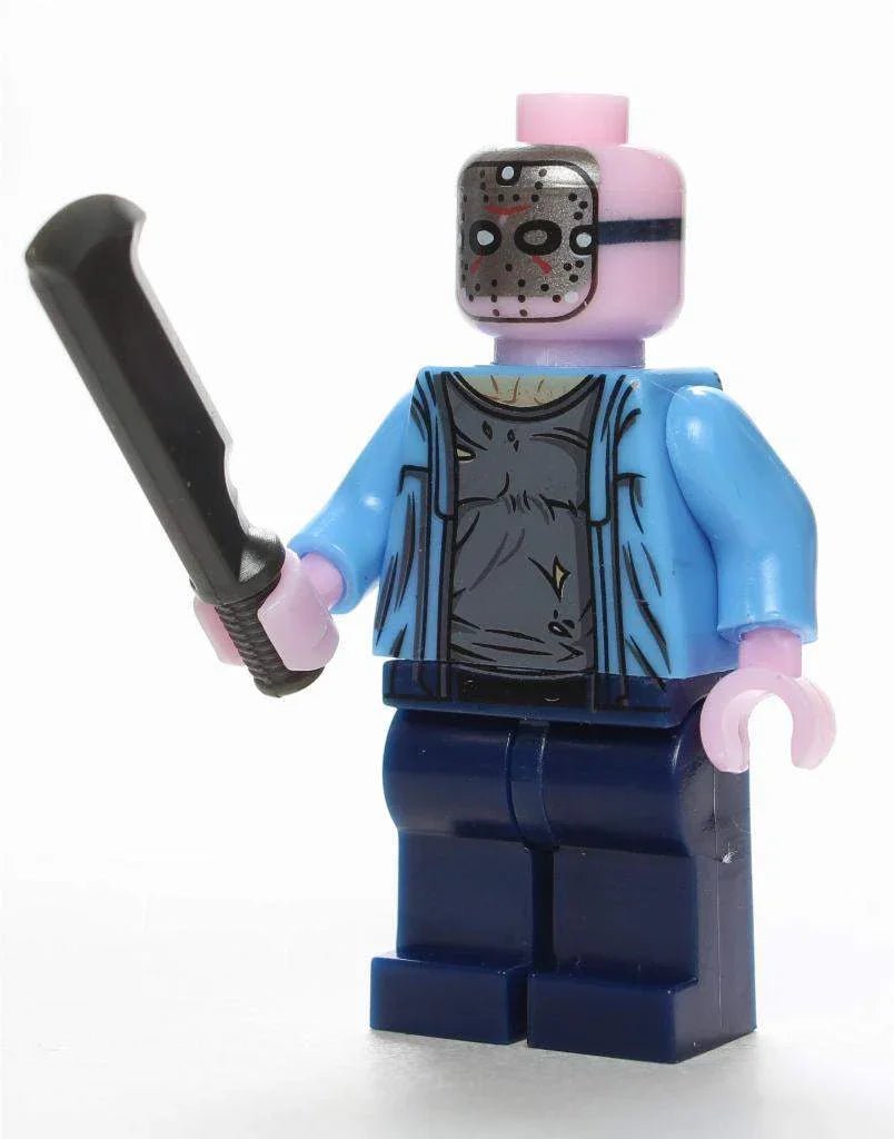 Jason Voorhees Friday The 13th Blue NES Lego Minifigures Custom Horror Toys 5