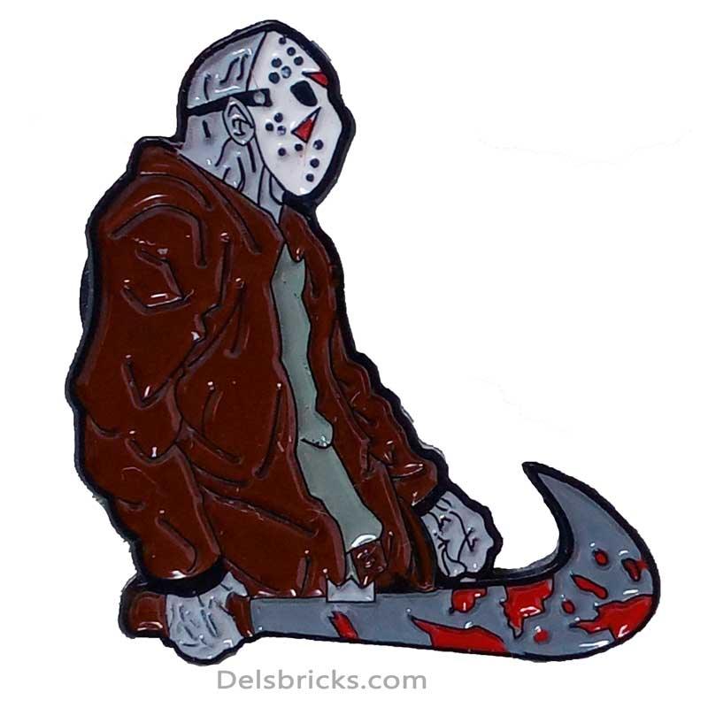 Jason Voorhees with machete Enamel Pins small, durable, high quality accessories