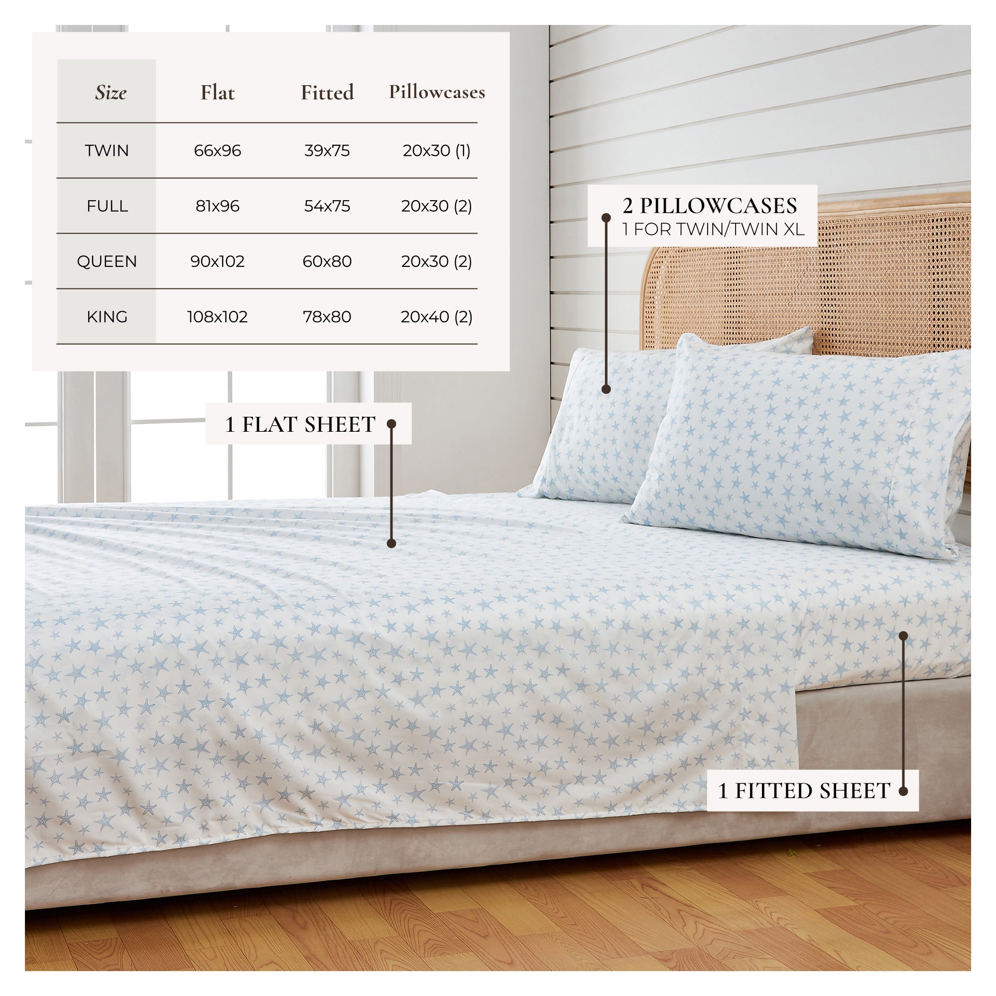 Coastal Printed Sheet Set - Newport Collection