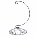 Curved Silver Wire Swirl Base Ornament Stand Display 7 Inches