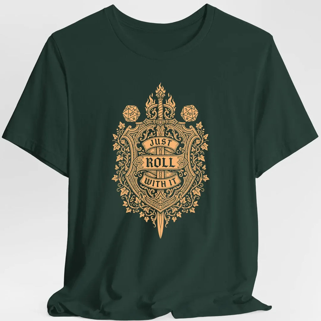 Just Roll With It D20 Tabletop RPG T-Shirt