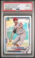Graded 2021 Topps Bowman Draft Andrew Painter #BDC10 Chrome Refractor Rookie RC Baseball Card PSA 10 Gem Mint