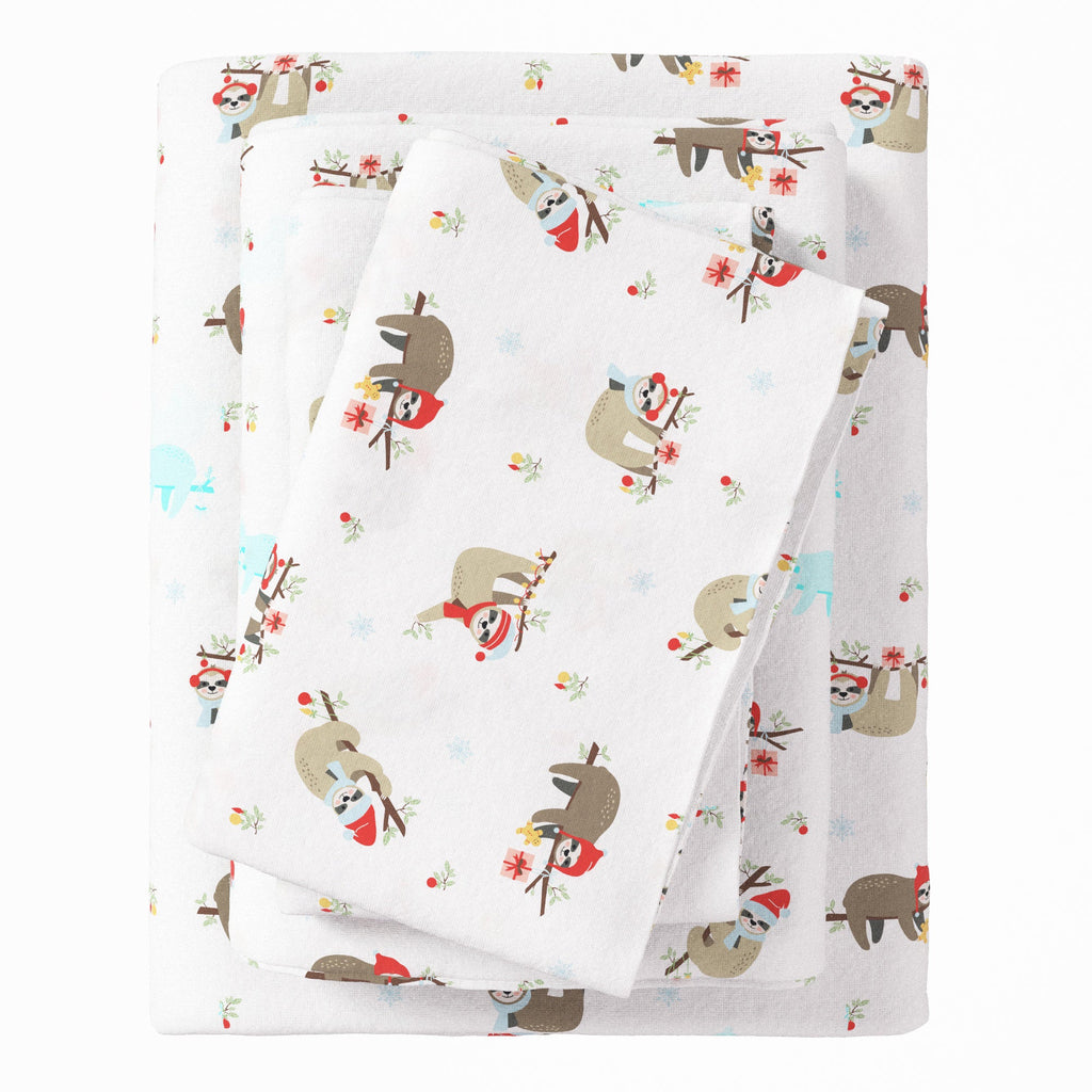 Turkish Cotton Christmas Flannel Sheet - Whittaker Collection