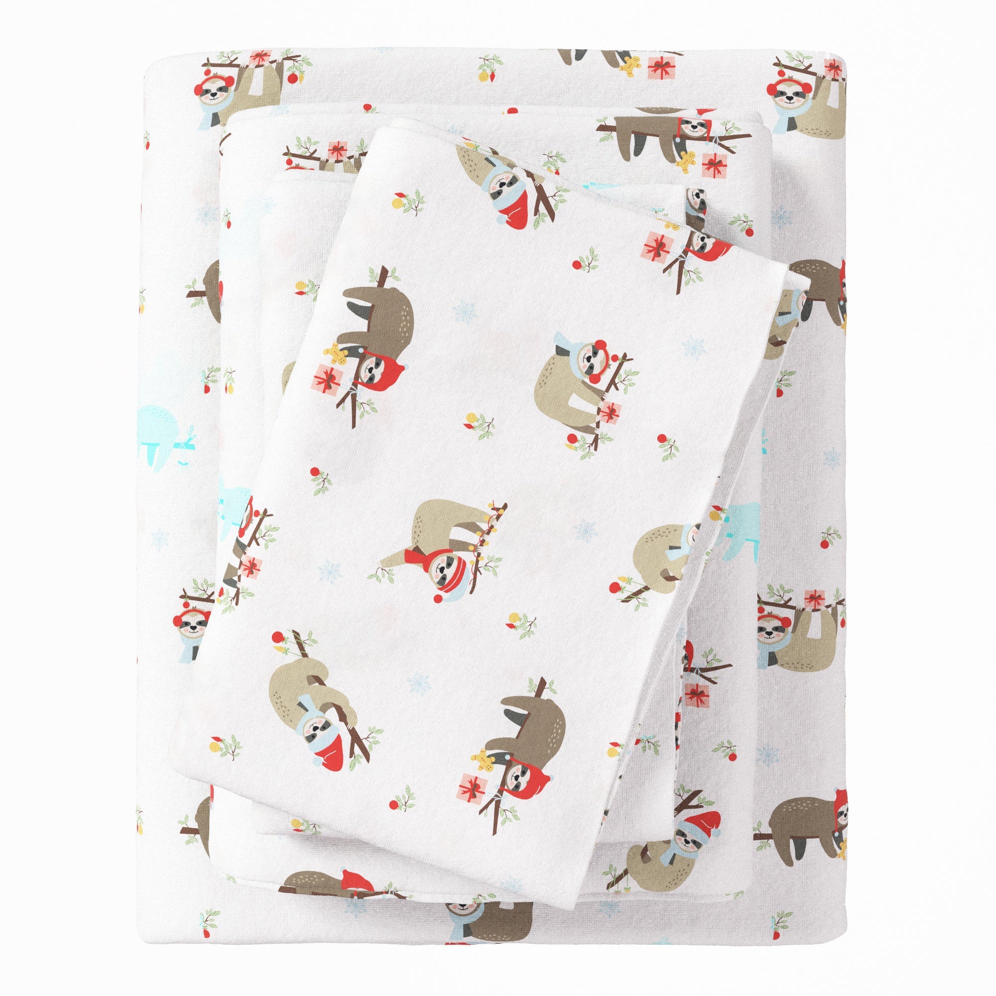 Turkish Cotton Christmas Flannel Sheet - Whittaker Collection