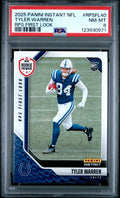 Graded 2025 Panini Instant Tyler Warren #RPSFL40 RPS First Look Rookie RC Football Card PSA 8 Near Mint