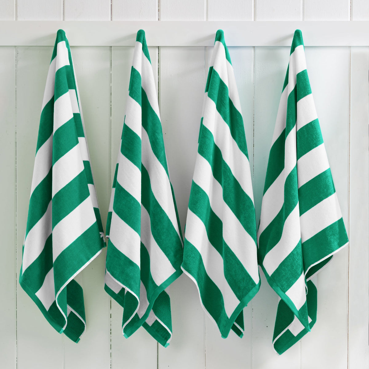 Cotton Velour Cabana Stripe Beach Towel - Novia Collection.