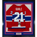 Framed Autographed/Signed Kaiden Guhle 35x39 Montreal Red Hockey Jersey JSA COA