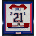 Framed Autographed/Signed Kaiden Guhle 35x39 Montreal White Hockey Jersey JSA COA