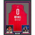 Framed Autographed/Signed Kelsey Mitchell 35x39 Indiana Red Basketball Jersey PSA COA