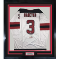 Framed Autographed/Signed Ken Daneyko 35x39 New Jersey White Hockey Jersey PSA/DNA COA