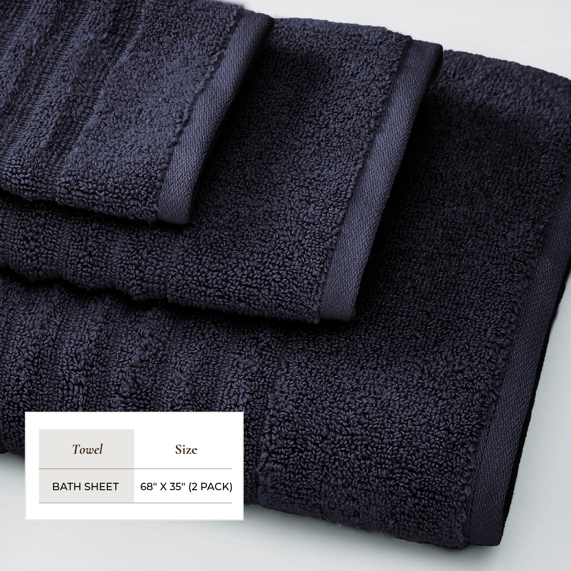 Luxury Combed Cotton Bath Towel Set - Karina Collection