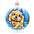 Labrador Retriever Glass Ball Christmas Ornament 4 Inches
