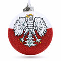 Flag of Poland Glass Ball Christmas Ornament 4 Inches