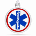 Paramedic Emergency First Responders Glass Ball Christmas Ornament 4 Inches
