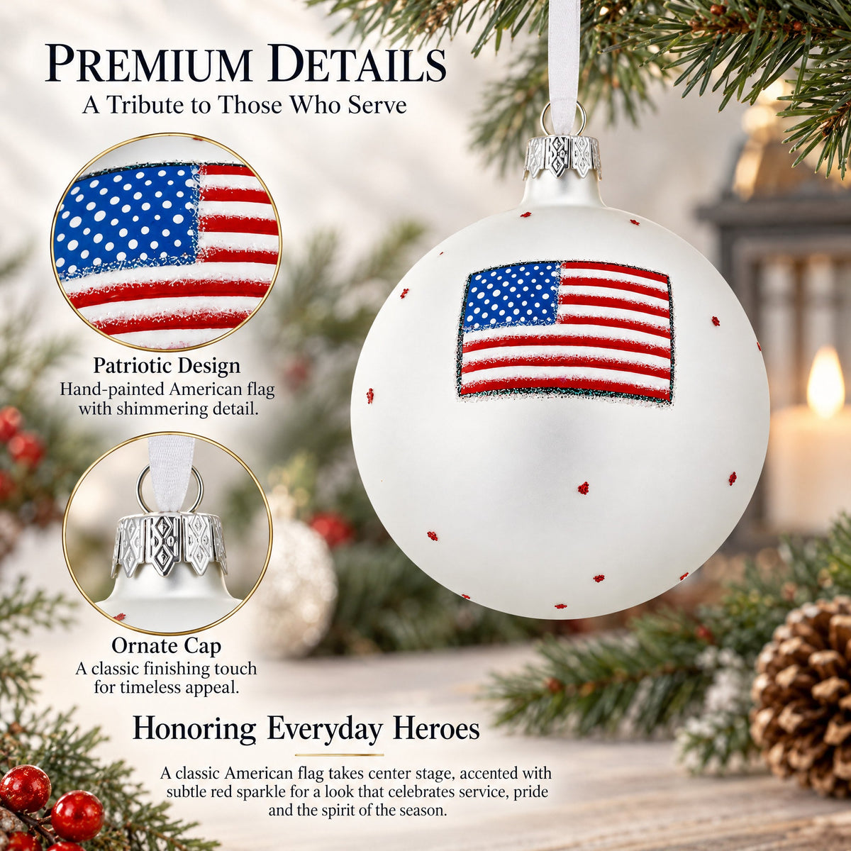 Paramedic Emergency First Responders Glass Ball Christmas Ornament 4 Inches