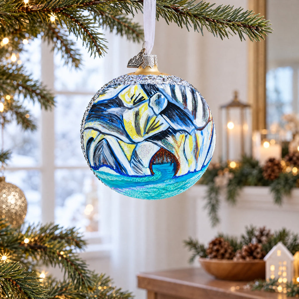 Marble Caves, Argentina Glass Ball Christmas Ornament