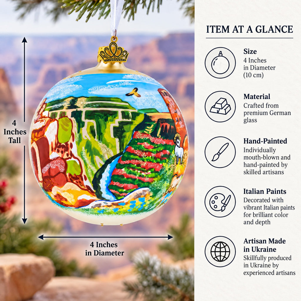 Grand Canyon, Arizona Glass Ball Christmas Ornament