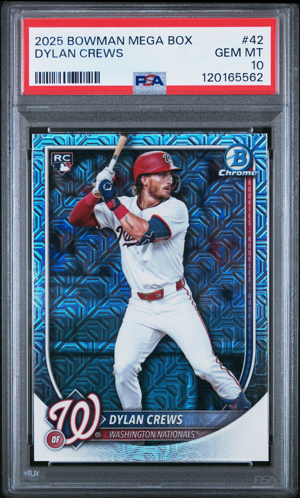 Graded 2025 Topps Bowman Mega Box Dylan Crews #42 Rookie RC Baseball Card PSA 10 Gem Mint