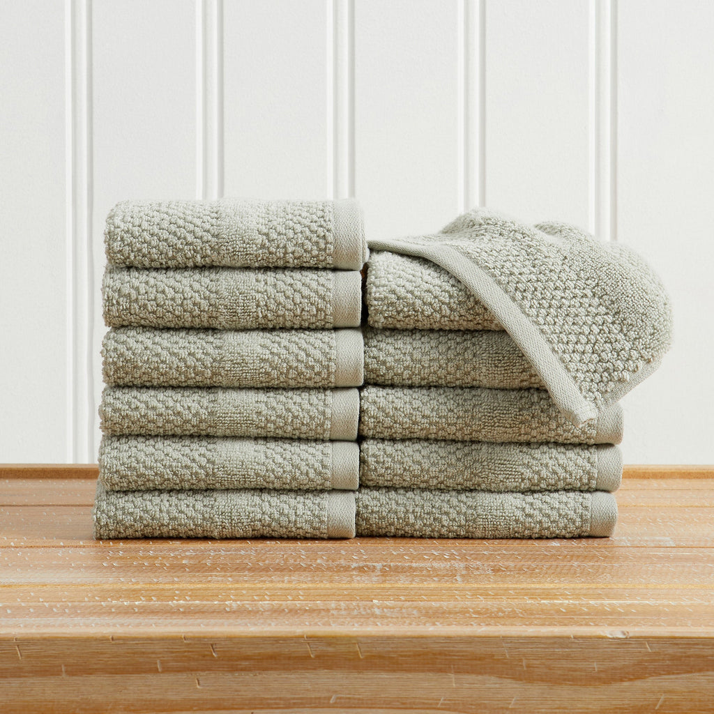 100% Cotton Woven Texture Bath Towel Set - Marbella Collection
