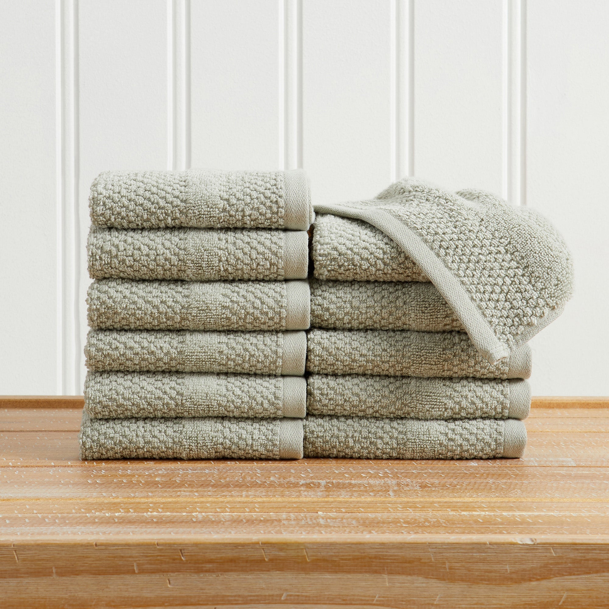 100% Cotton Woven Texture Bath Towel Set - Marbella Collection