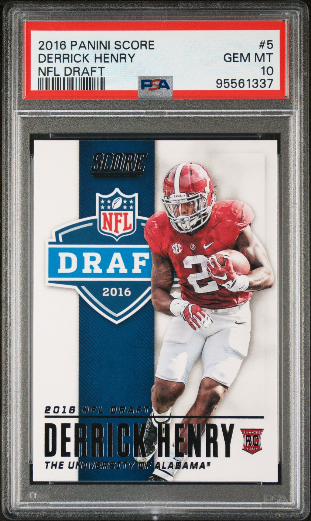 Graded 2016 Panini Score Derrick Henry #5 NFL Draft Rookie RC Football Card PSA 10 Gem Mint