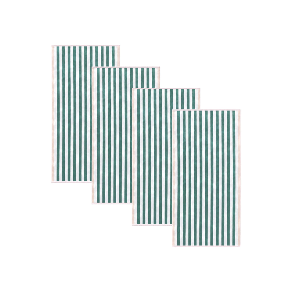 Oversized Striped Border Cabana Beach Towels - Santa Cruz