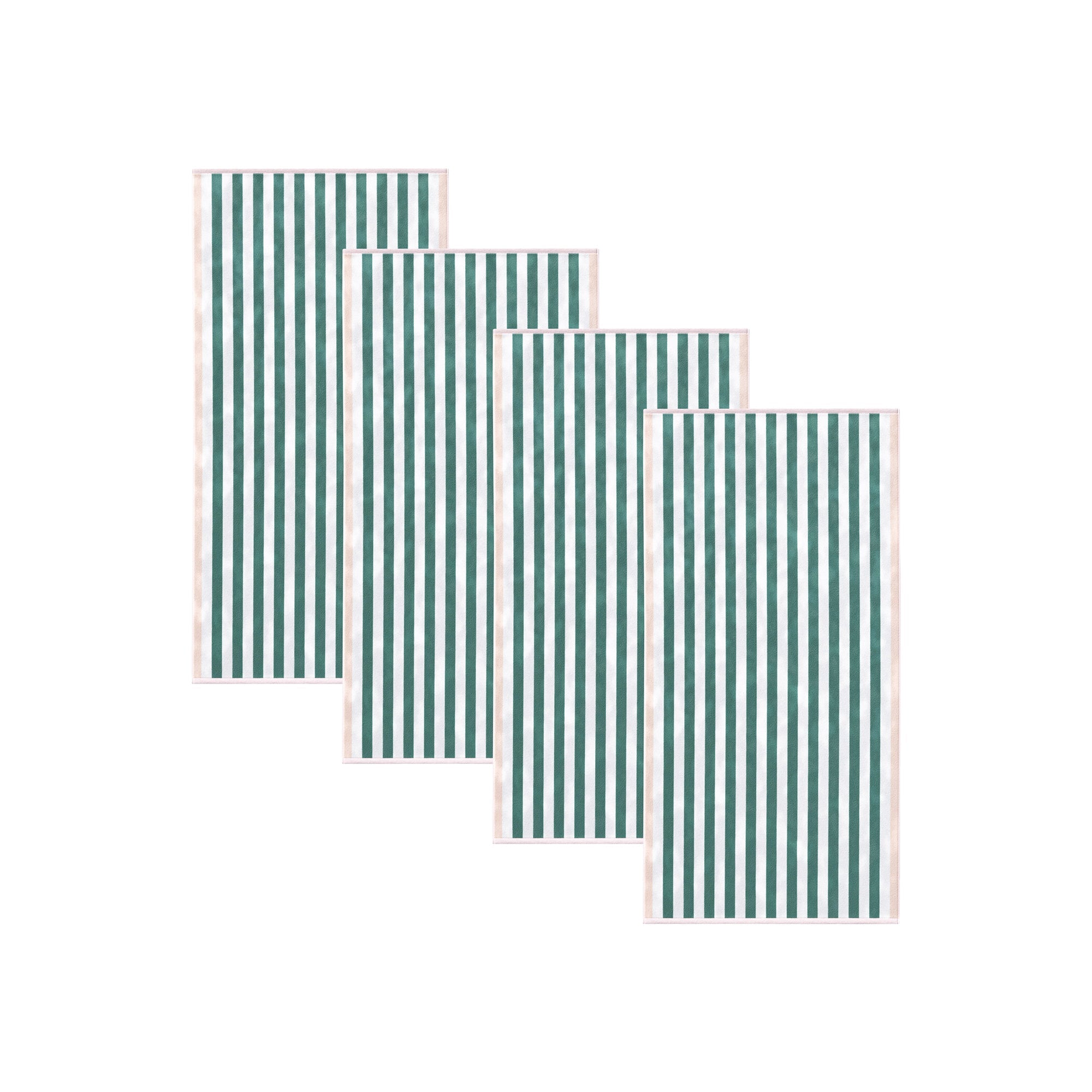 Oversized Striped Border Cabana Beach Towels - Santa Cruz