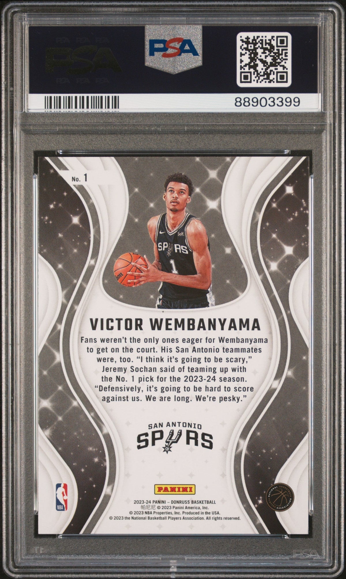 Graded 2023 Panini Donruss Victor Wembanyama #2 Magicians Rookie RC Basketball Card PSA 10 Gem Mint