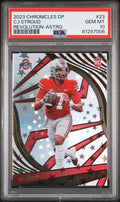 Graded 2023 Panini Chronicles DP CJ Stroud #23 Revolution Astro Rookie RC Football Card PSA 10 Gem Mint