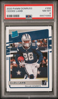Graded 2020 Panini Donruss CeeDee Lamb #306 Rookie RC Football Card PSA 8 Near Mint