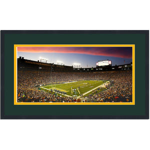 Framed Lambeau Field Green Bay Packers 16x24 Football Photo Professionally Matted