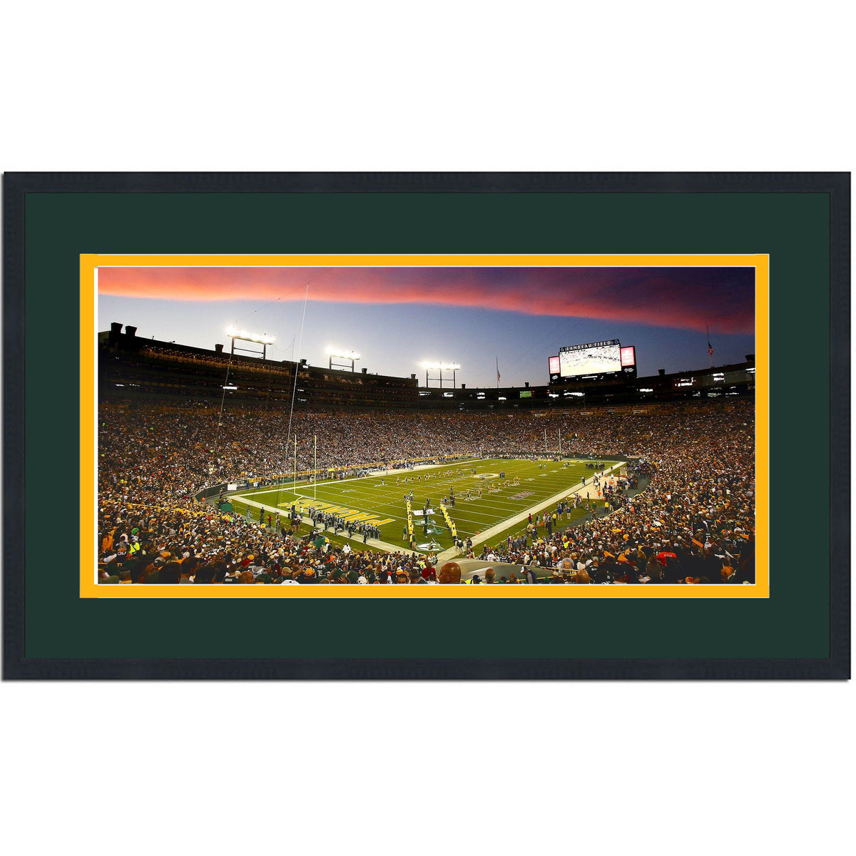 Framed Lambeau Field Green Bay Packers 16x24 Football Photo Professionally Matted