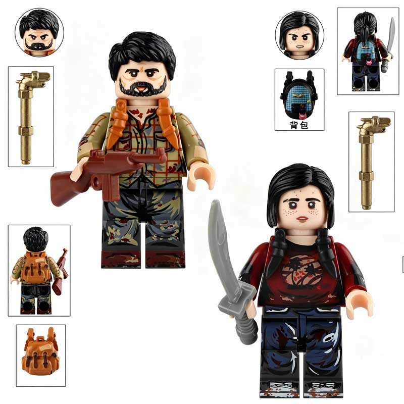 The Last Of Us Part 1 Joel & Ellie set of 2 Minifigure Toys