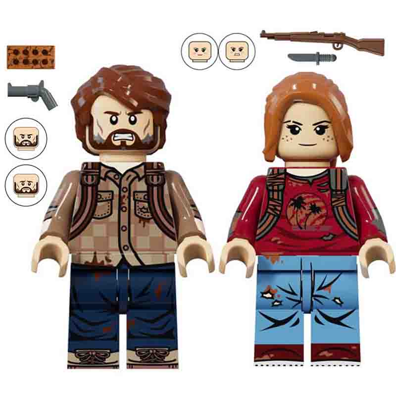 The Last Of Us Joel & Ellie set of 2 Minifigure Toys